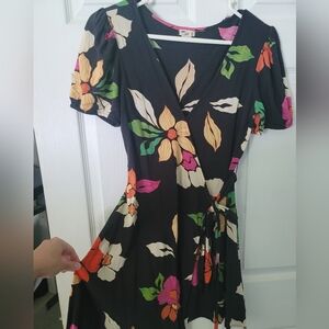 Floral Wrap Dress Juniors L By Billabong